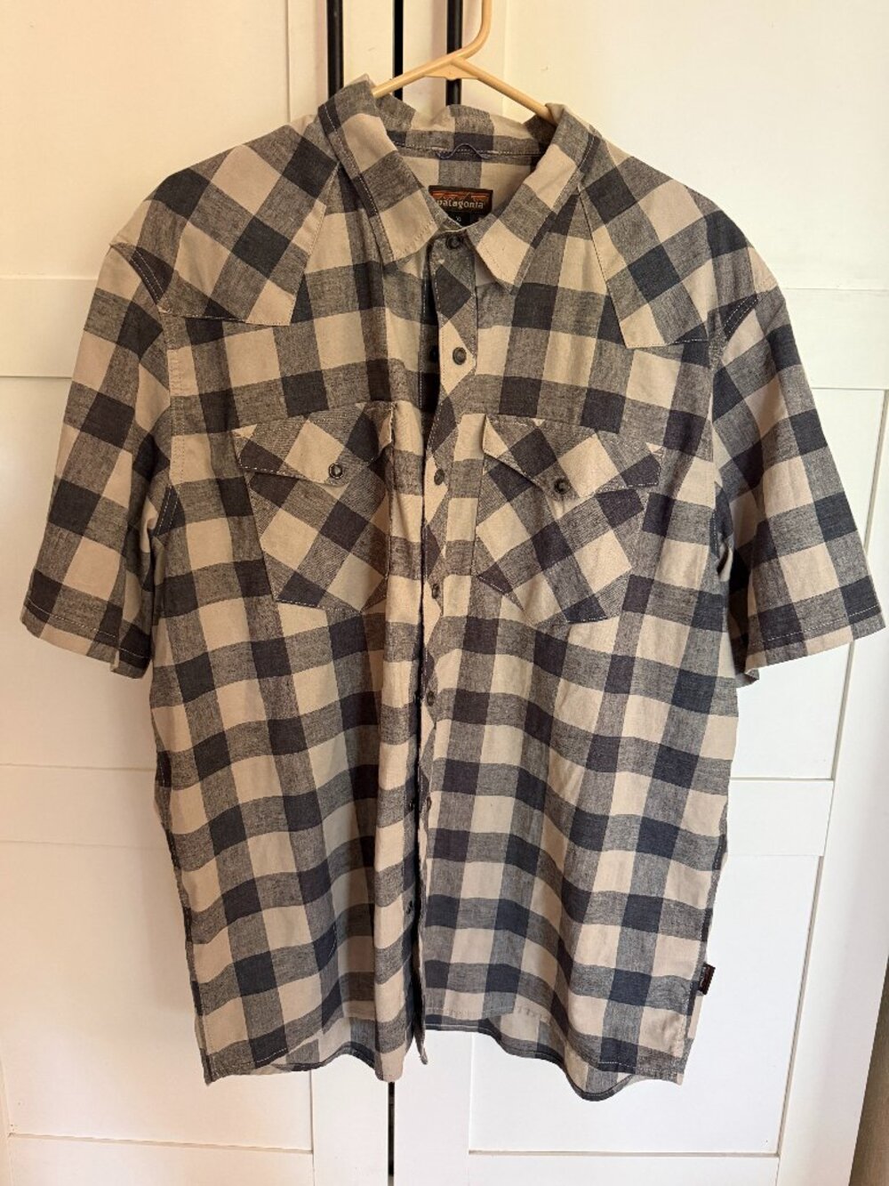 Patagonia Plaid Organic Cotton Button Up Shirt XL